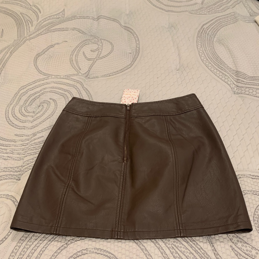 Free People leather skirt